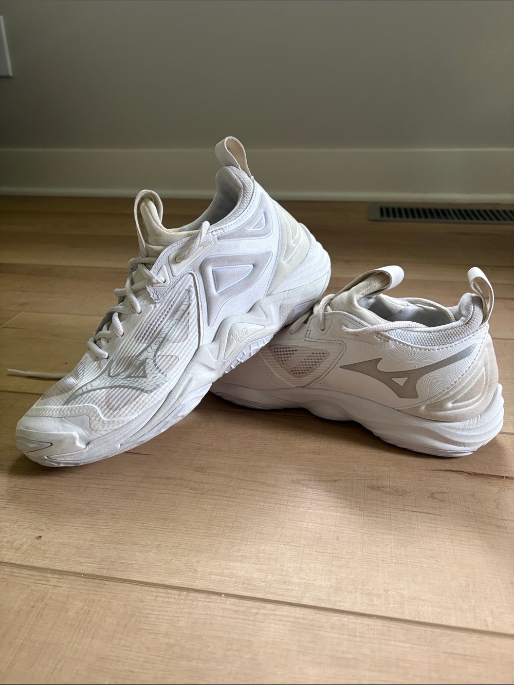 Mizuno Women's All-White Athletic Sneakers